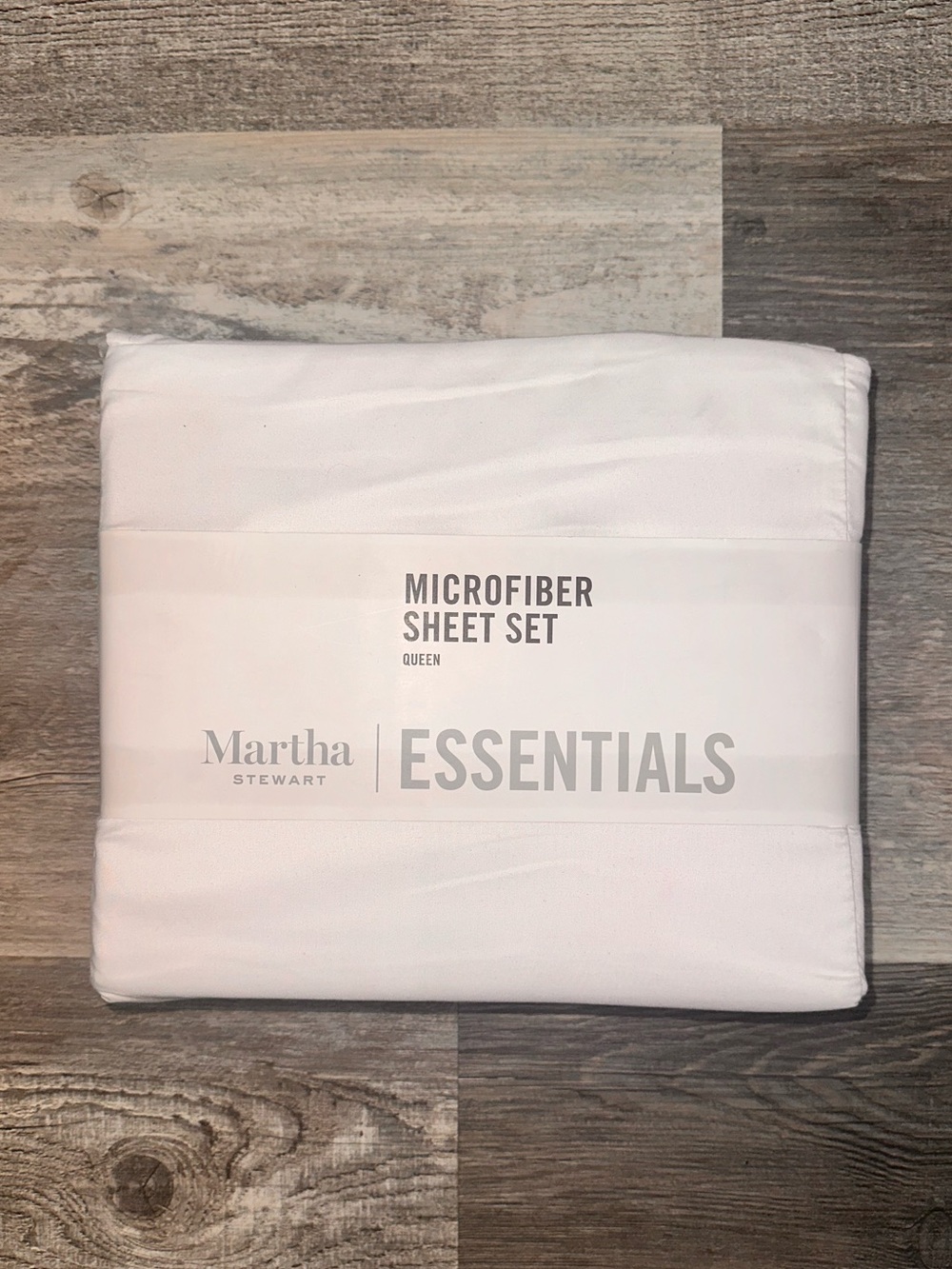 Martha Stewart Essentials White Microfiber Queen Sheet Set